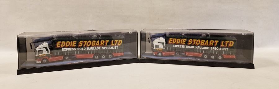 Two cased Corgi Classics Modern Trucks to include 75201 ERF Curtainside - Eddie Stobart LTD and