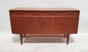 Mid-century modern G-Plan Fresco Range sideboard, the rectangular top above four drawers and four