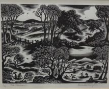 Gwenda Morgan (1908-1991)  Original woodblock print "The Seasons" 1/50, signed in pencil lower