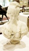 19th century-style composition female bust after Cesare Lapini (1848-1893)