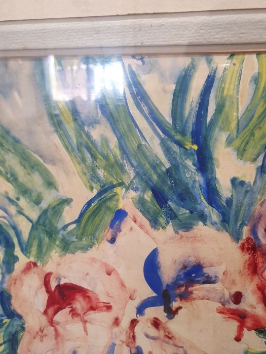 Jacob Epstein (1880-1959)  Watercolour Peonies, signed lower right, bears Ben Uri Art Gallery - Image 8 of 21