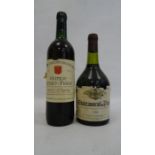 Bottle of Chateau Leydet-Figeac St Emilion Grand Cru 1987 and a bottle of Caves du Fournalet