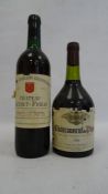 Bottle of Chateau Leydet-Figeac St Emilion Grand Cru 1987 and a bottle of Caves du Fournalet