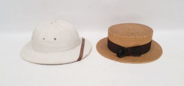 A Bari & Co helmet and a straw boater hat (2)