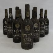 Nine bottles of Dows 1977 Silver Jubilee Vintage port and one 1983 Vintage port (10)Condition