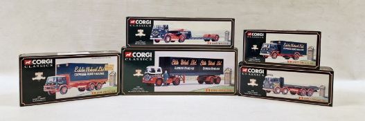 Five boxed Corgi Classics Limited Edition Eddie Stobart 1:50 scale diecast models to include 14303