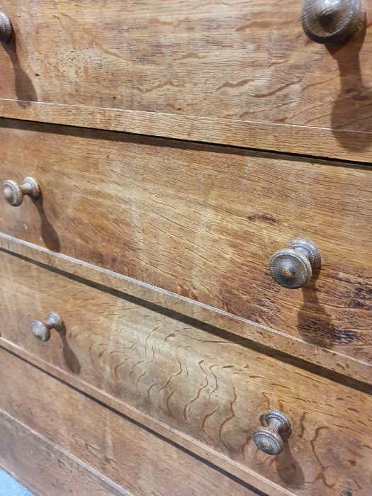 Early 20th century Heal & Son oak compactum, the wardrobe door to the left hand side above two - Image 15 of 40