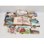Various assorted stamps within albums, bags, envelopes, etc (1 box)