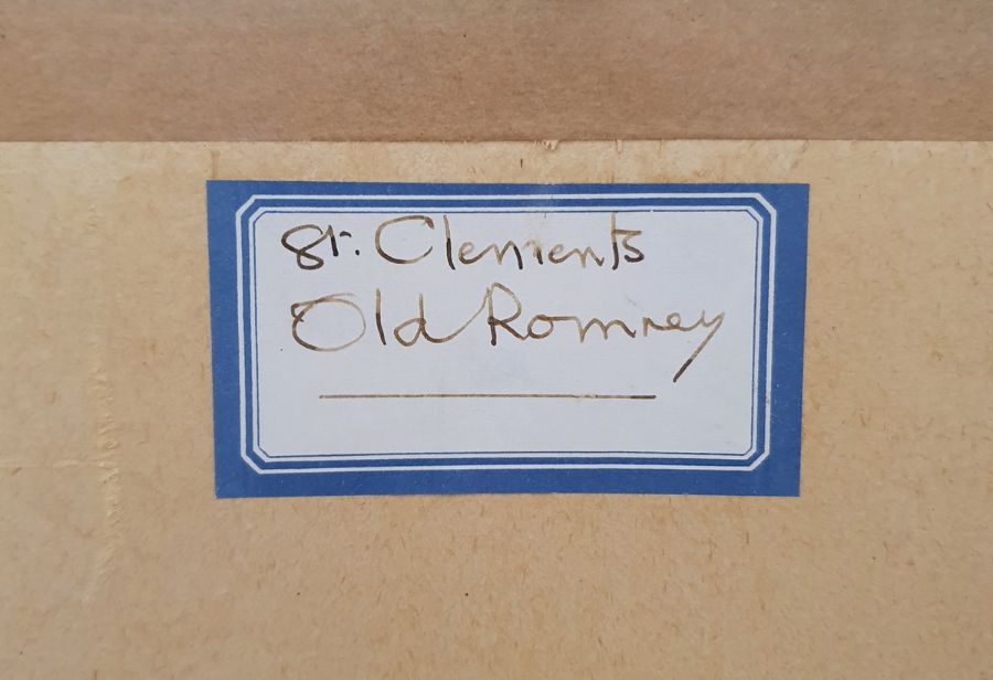 Kenneth Pengelly (20th century) Watercolour drawing Labelled verso 'St Clements, Old Romney', signed - Bild 3 aus 3
