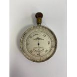 Late 19th century chrome cased Page, Keen & Page (Plymouth) pocket miner's altimeter, with