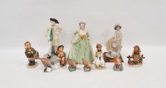 Royal Worcester model of the Gallant after a model by James Hadley circa 1884, 22cm high, four