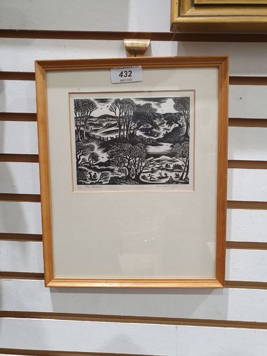 Gwenda Morgan (1908-1991)  Original woodblock print "The Seasons" 1/50, signed in pencil lower - Bild 2 aus 10