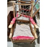 Three various Cintique armchair frames (3)