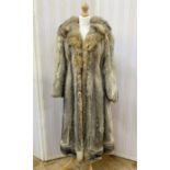 Vintage fox fur full-length coatCondition ReportSeveral areas of damage as per images; leather split