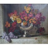 Herbert Davis Richter RI RSW ROI (1874-1955) Oil on canvas "Wallflowers", still life of assorted