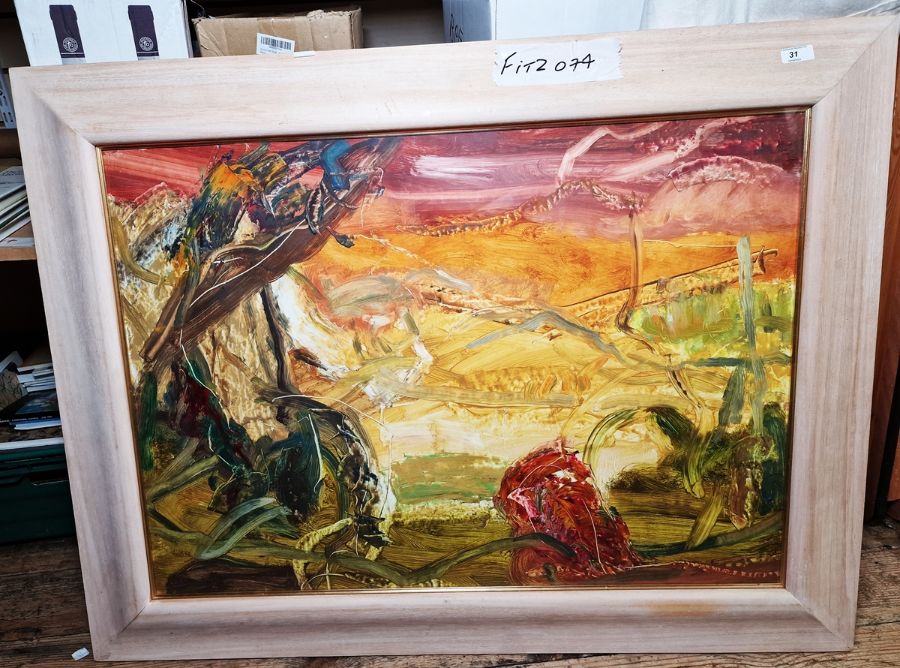 Ione Bridget Parkin (20th century school) Oil on paper "Chalcombe Woods", signed lower right, framed - Image 2 of 2