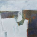 Peter Wray and Judy Collins (contemporary)  Oil on canvas Abstract painting with geometric shapes,