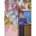 Selection of vintage and later scarves (1 box)