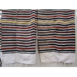Vintage handwoven African Malian Fulani wool/cotton striped wedding blanket (appears to have been