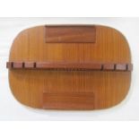 Vintage cutlery tray in varnished teak, possibly Mappin and Webb