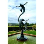 David Goode (1966) Bronze sculpture fountain, 'The Mermaids', limited edition one of 5, 12ft 6in