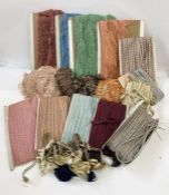 Passementerie / furnishing braids, vintage, including Purlette's artificial silk (1 box)