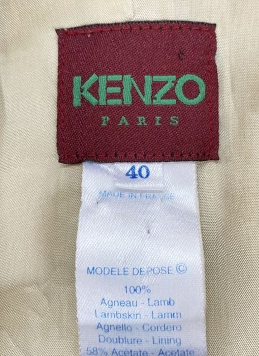 Kenzo butter yellow suede coat labelled 'Kenzo size 40' and a vintage brown suede shirt (2) - Bild 3 aus 10