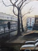 Sue Tiedeman  Pastel  "View of Cheltenham", signed lower right, framed and glazed, 28cm x 20.5cm,