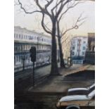 Sue Tiedeman  Pastel  "View of Cheltenham", signed lower right, framed and glazed, 28cm x 20.5cm,