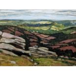 Mary Searle (20th century school)  Pastel  "Dartmoor - Sunshine and Shadow", signed lower right,