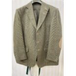 Alpendale Country Clothing jacket with suede elbow patches, suede button holes, front pockets and