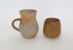 Nic Collins (b.1958) salt glazed yunomi (h. 8cm) together with a Nic Collins stoneware mug,