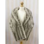 Grey mink stole