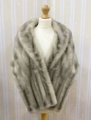 Grey mink stole