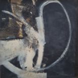 Roger Bruinekool Mixed media/oil on board Abstract painting, signed and dated '62, framed 90 x 90cm