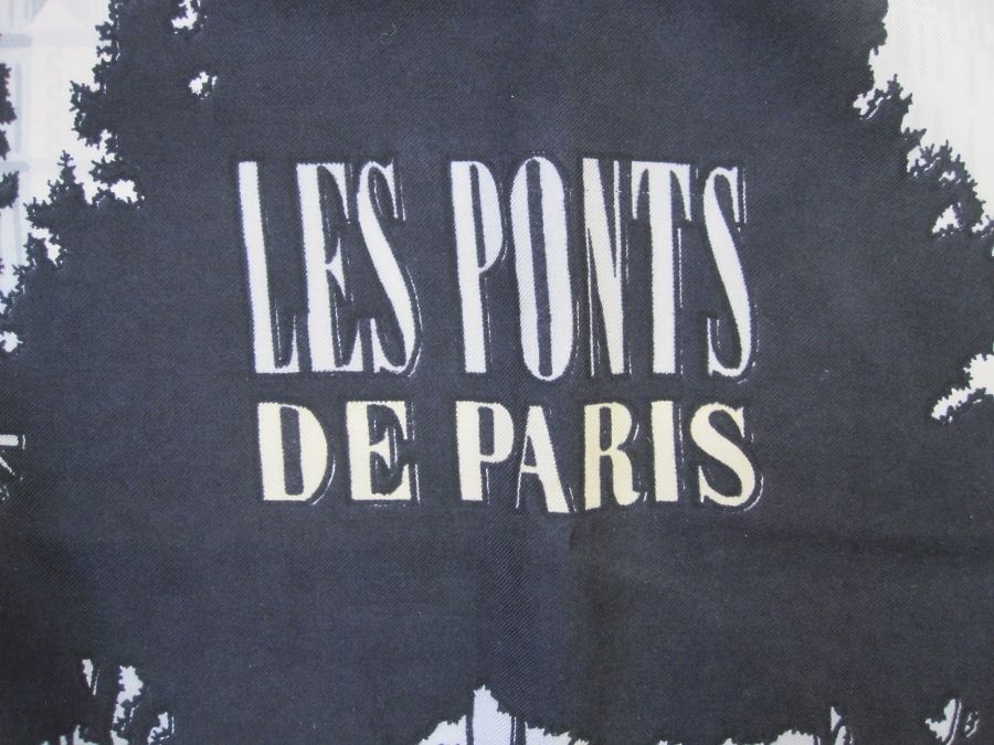 Hermes scarf 'Les Ponts de Paris', designed by Hugo Grygkar, the design originally released in 1953, - Image 2 of 4