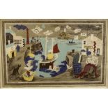 After Julian Trevelyan (1910-1988) Lithograph "Harbour", signed and dated '46 lower right, framed