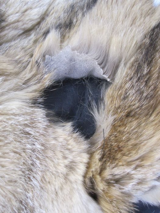 Vintage fox fur full-length coatCondition ReportSeveral areas of damage as per images; leather split - Bild 5 aus 11