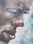 Rianna Lane (20th Century) Giclee on canvas print, 'Jonny Wilkinson', limited edition 1/60 with