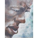 Rianna Lane (20th Century) Giclee on canvas print, 'Jonny Wilkinson', limited edition 1/60 with
