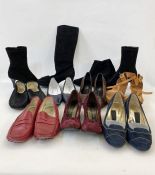 Nine pairs of women's shoes mostly by Tod's in sizes 5 1/2 and 6 & 38 1/2 and 39, to include a