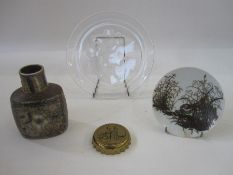 Vintage Royal Copenhagen pottery 'Fajance' Baca Fish Vase by Nils Thorsson (no. 719 / 3207) and