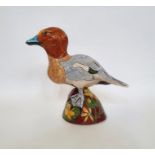 Jennie Hale (20th Century) Longham Pottery, a large raku fired model of a "Widgeon", signed to base,