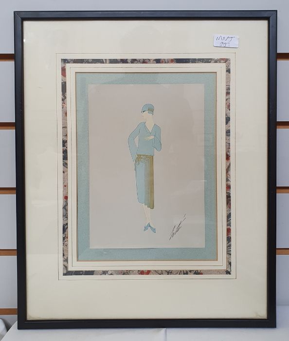 20th Century Limited edition print French Art Deco scene in a bar  "Une Heure du Matin, Le - Image 8 of 10