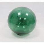 Green glass witch's ball (28cm diameter approx.)