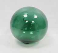 Green glass witch's ball (28cm diameter approx.)