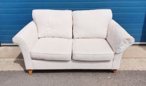 Modern John Lewis two-seater sofa with cream-coloured upholsteryCondition ReportOverall good