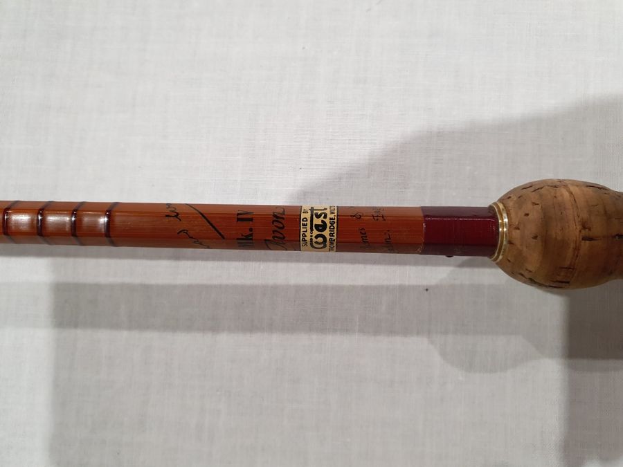 Vintage  B James and Son two piece cane fishing rod, a B James and Son, Richard Walker signature - Image 20 of 62