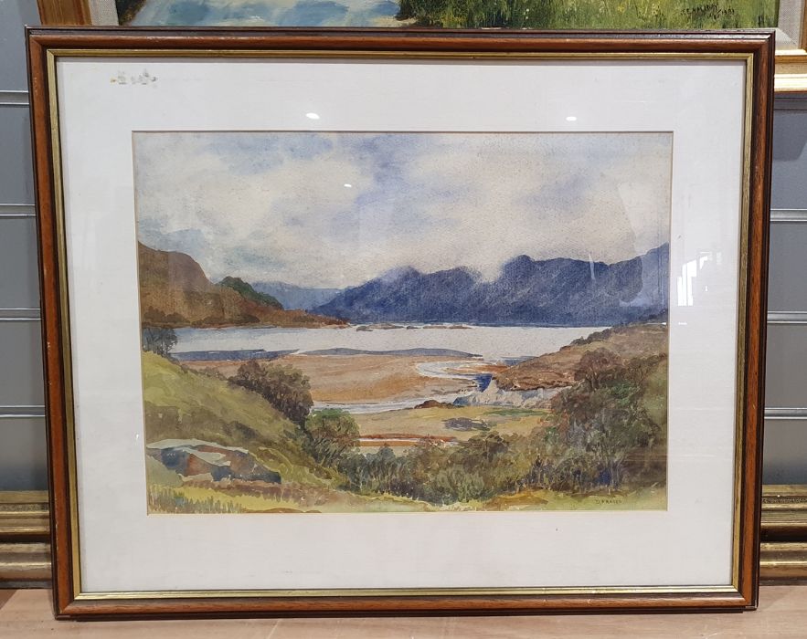 J E Halliday - 20th century Oil on board Rural landscape with dwellings, signed and dated 1983 lower - Image 4 of 10