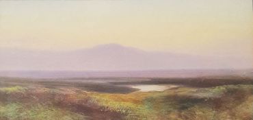 In the manner of F J Widgery  Watercolour  Study of Dartmoor scene, 9.5cm x 19.5cm